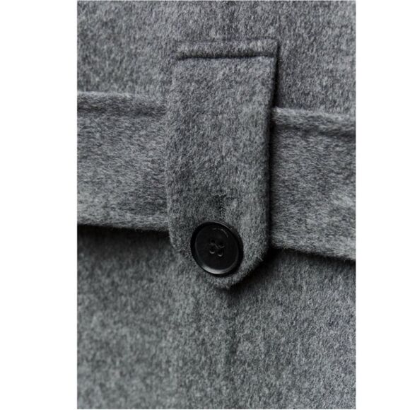 NWT ZARA Double-Faced Wool Blend Coat Grey SZ M-L - Picture 10 of 14
